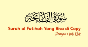 Surah al Fatihah Yang Bisa di Copy