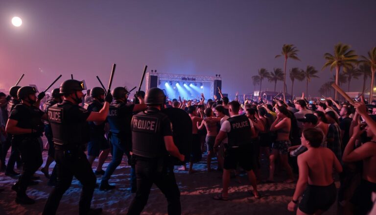 Polisi Bubarkan Pesta Musik Ilegal di Pantai Selatan