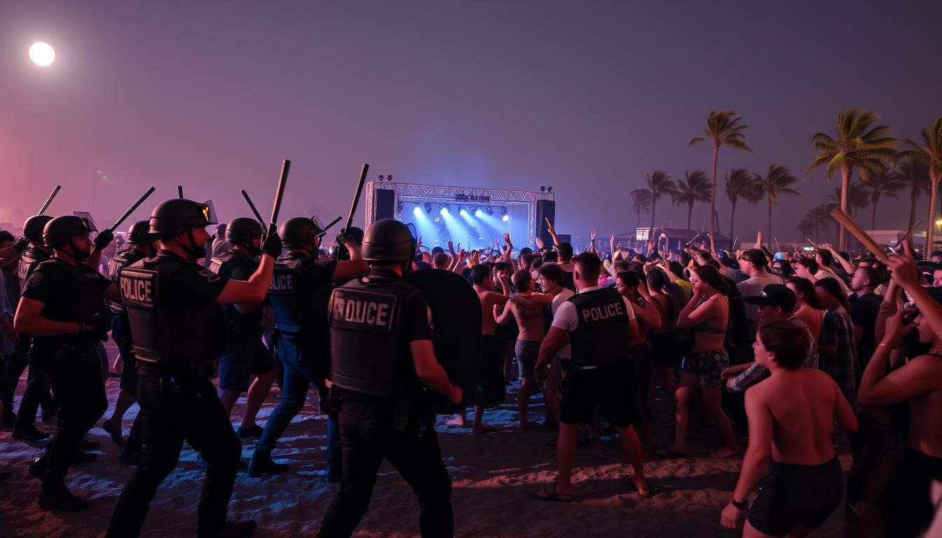 Polisi Bubarkan Pesta Musik Ilegal di Pantai Selatan