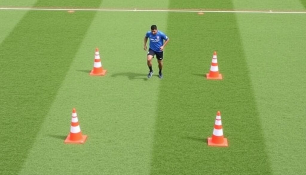 Atlet melakukan Box Drill untuk meningkatkan Agility Drill dan Reaction Time