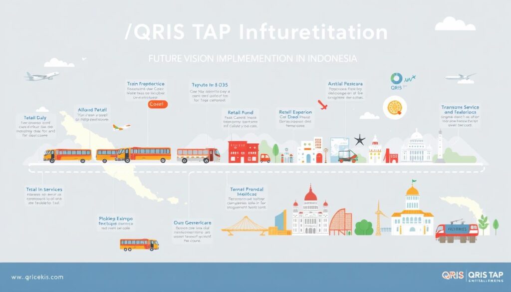Ilustrasi rencana pengembangan QRIS Tap di berbagai sektor di Indonesia Ilustrasi rencana pengembangan QRIS Tap di berbagai sektor di Indonesia