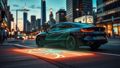 AR mobil BMW GPS proyeksi