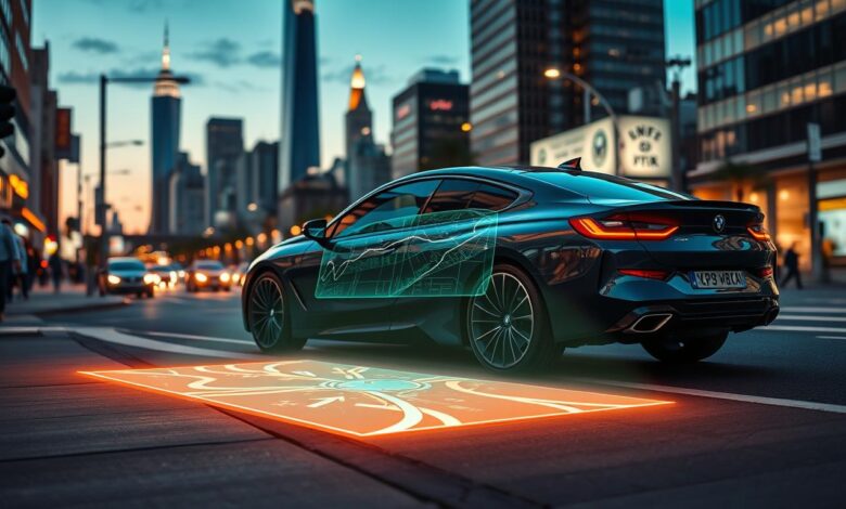 AR mobil BMW GPS proyeksi