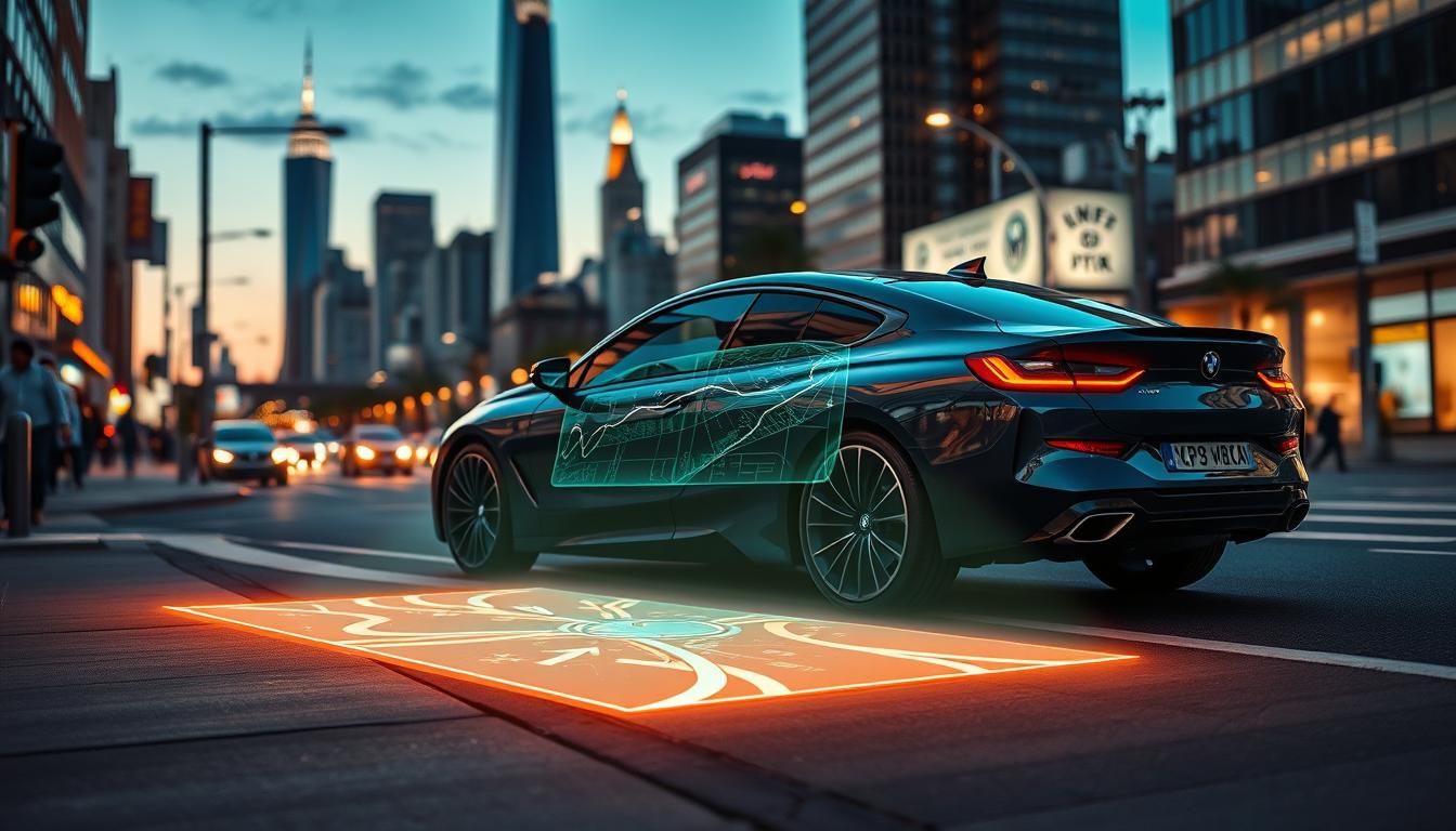 AR mobil BMW GPS proyeksi